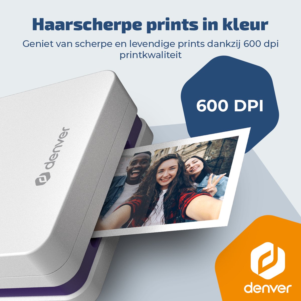Denver Pocket Printer - Mobiele fotoprinter - Papier/Sticker/Magneet/Tattoo/Warmtepers printer - Incl. 20 printvellen - Bluetooth - MCP6010 — afbeelding 5