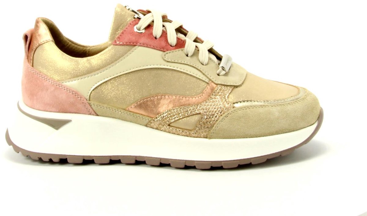 Footnotes beige leren dames sneakers - Silke