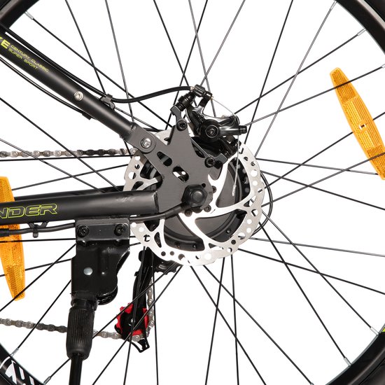 Hiland Spokane Elektrische Mountainbike - 27.5 Inch - Full Suspension - 250W Motor - Shimano 7 Versnellingen - Mechanische Schijfremmen - Groen — afbeelding 4