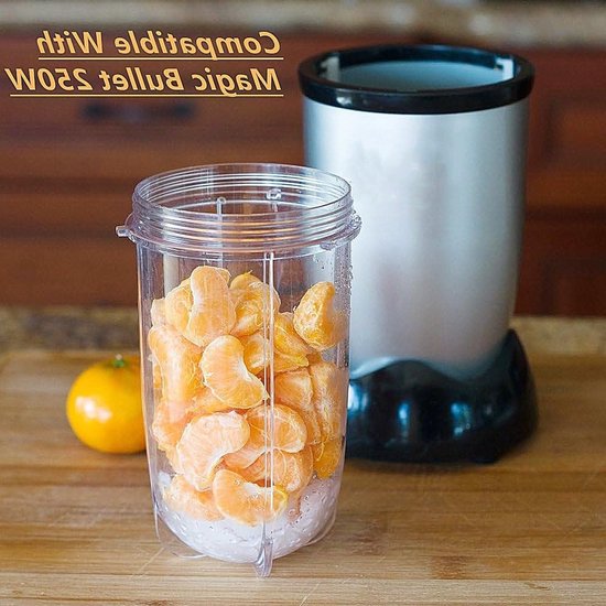 3 Stuks Vervangende Bekers met Deksel voor 250W Blender en Juicer, Geschikt voor 16OZ Gebruik — afbeelding 4