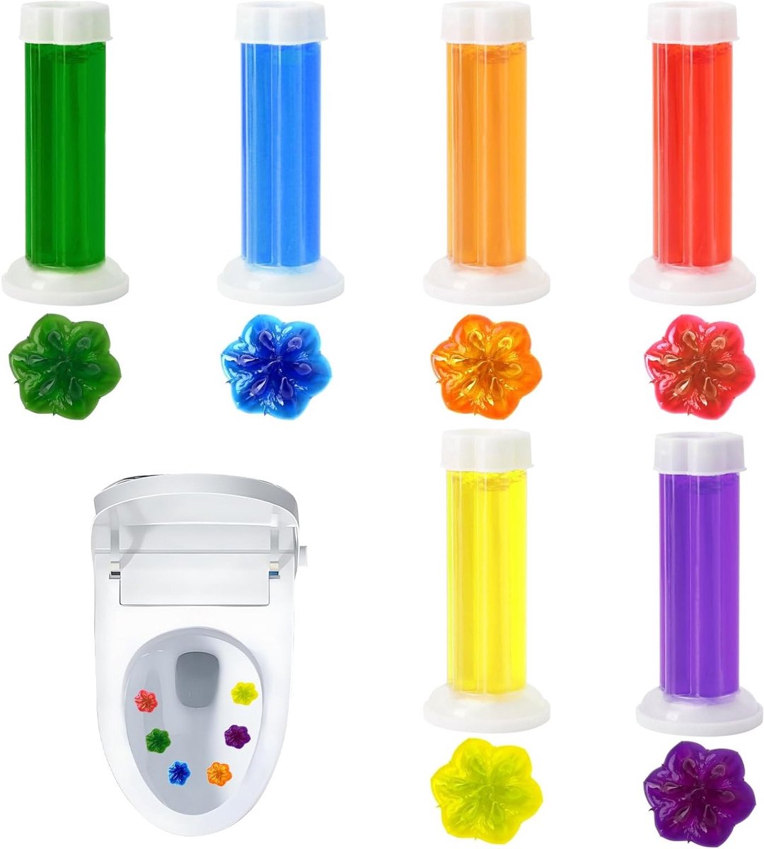 Toiletgel stempels voor een frisse toiletruimte, 36 pads met dispenser voor optimale hygiëne en geurverfrissing