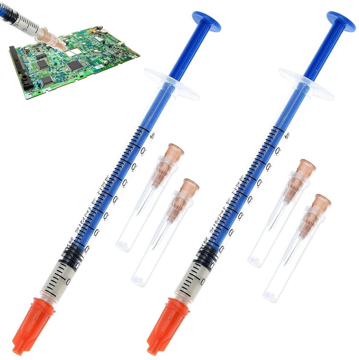 Conductieve lijm voor elektronische reparaties - 2 tubes van 1 ml, hoogwaardig en nauwkeurig voor elektronica, ideaal voor hobbyisten en professionals