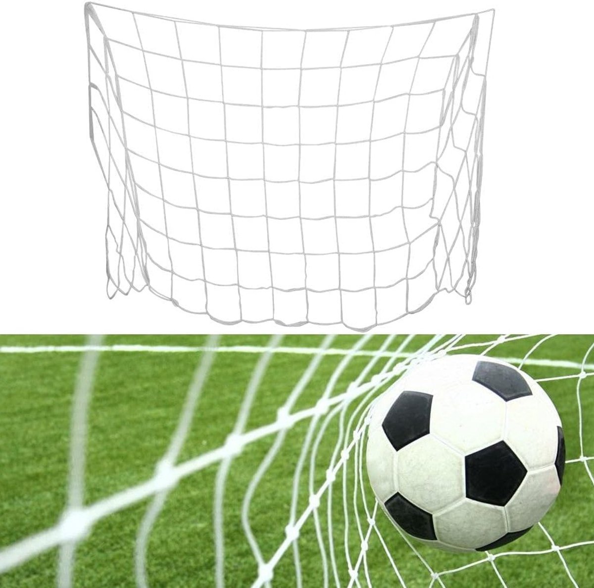 Voetbaldoel Net 3.6 x 1.8 m - Vervangingsnet van Polypropyleen voor Jeugdtraining en Familiebijeenkomsten met Weerbestendige Eigenschappen voor 5 tot 7 Spelers