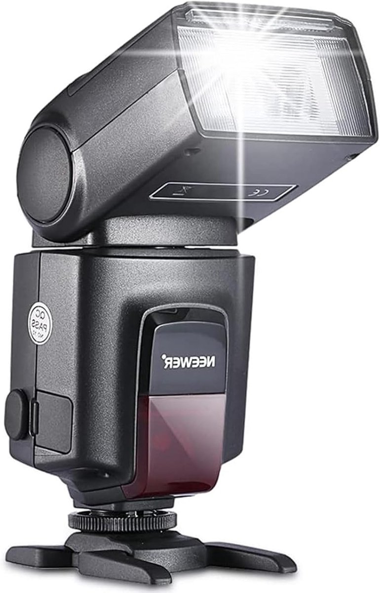 Camera Flitser Speedlite voor DSLR en Digitale Camera's - Geschikt voor Canon, Nikon, Panasonic, Olympus en Pentax met Standaard Hot Shoe