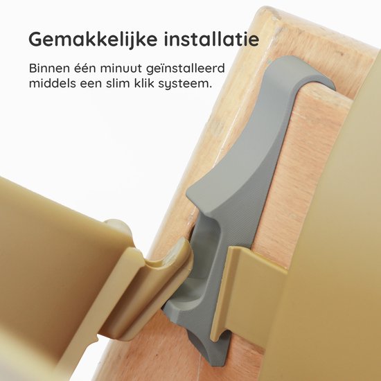 Adapter voor oud model Tripp Trapp stoel - Verbind babyset met oud model - Vóór 2003 - Eenvoudige klembevestiging zonder gereedschap - Grijs van Merkloos — afbeelding 2