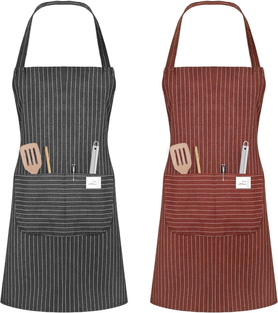Waterdichte en Verstelbare Keuken Schort met Pocket, Ideaal voor Koken, Grillen en Tuinieren, Unisex en Geschikt voor Restaurant en Café Gebruik