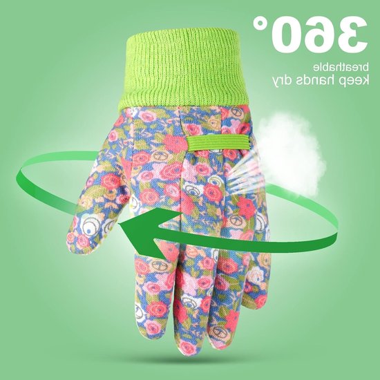 Dailygoody - Kindertuinwerkhandschoenen - Set van 3 - Antislip — afbeelding 3