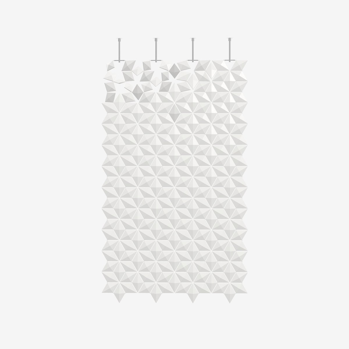 Hangend Kamerscherm Facet 136x230cm (bxh) - Wit