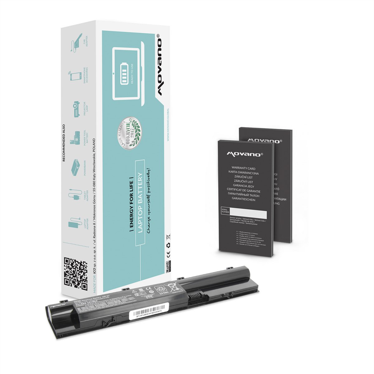 Movano Serie - Laptop Batterij - HP ProBook - Model G0/G1 - 450