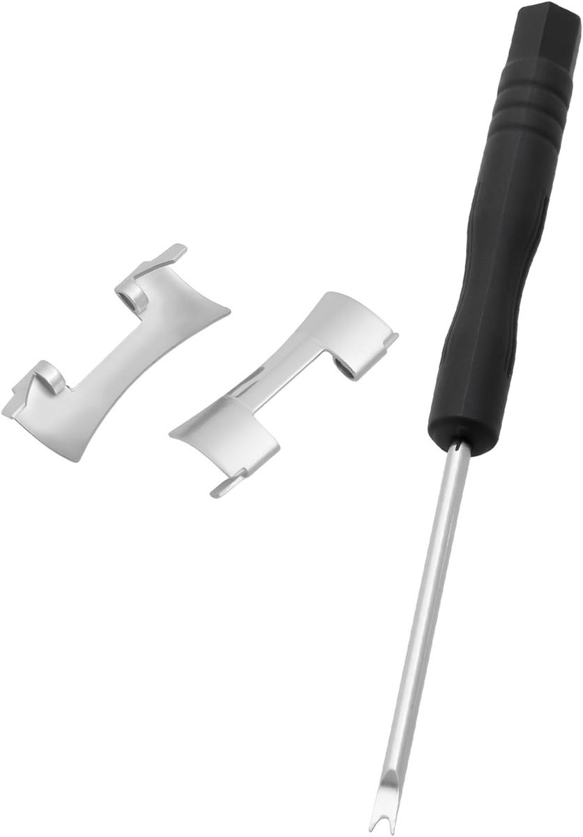 1 Paar 20mmx9mm Gebogen Eindlinks voor Duikhorloges - RVS Oyster Stijl Strap Adapters met Gereedschap