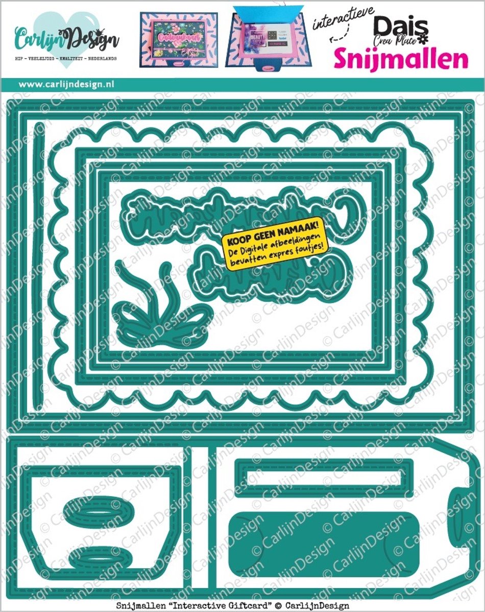 Snijmallen Interactive giftcard