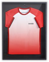 ACAZA Wissellijst - PREMIUM Wissellijst voor Voetbalshirt - Fineer Hout - 70 x 90 cm - Metalen Hanger - UV-werend Acryl Glas - Inlijsten Voetbalshirt