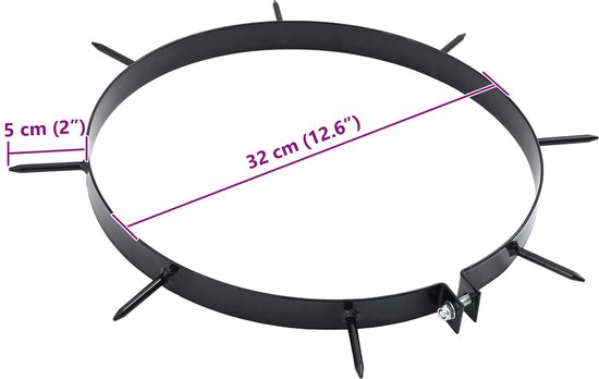vidaXL - Gras - Aerator - Klem - met - Spikes - 5 - pcs - Ø - 320 - mm - Staal van VidaXL — afbeelding 2