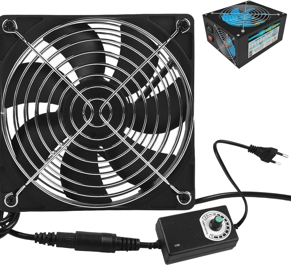 120mm Koelventilator met Snelheidsregeling, AC 220V, Brushless Design voor Laptop en Desktop, Ideaal voor Verbeterde Luchtstroom en Statistische Druk
