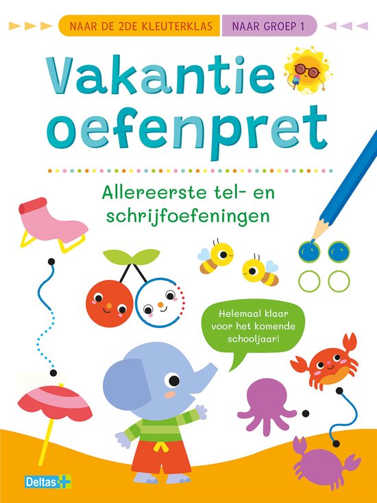 Vakantie oefenpret - Allereerste tel- en schrijfoefeningen - cover