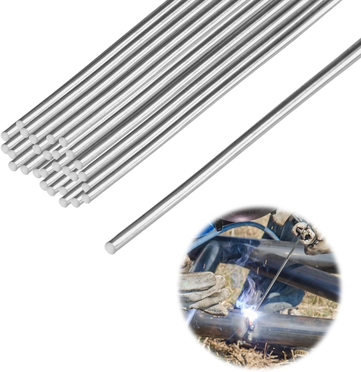 30 Stuks Solder Tin Staven, 1.6 x 250 mm, Lage Temperatuur Aluminium Lastechniek, Solderen, Loodgieterswerk, Vulmateriaal, Lasdraad