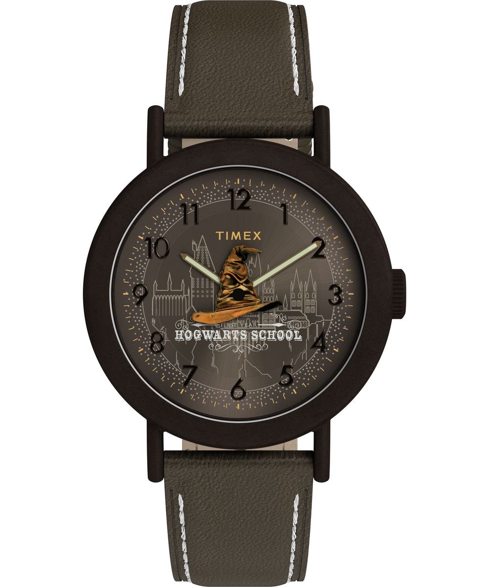 Timex Harry Potter x Timex Weekender Sorting Hat TW2Y77000 Horloge - Leer - Bruin - Ø 37 mm