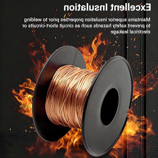 5 Stuks 0.1mm Emaillerd Koper Draad voor Magnetische Wikkelingen, Geïsoleerde Winding Draad met Isolatie voor Strakke Spoelen en Elektronische Toepassingen — afbeelding 2