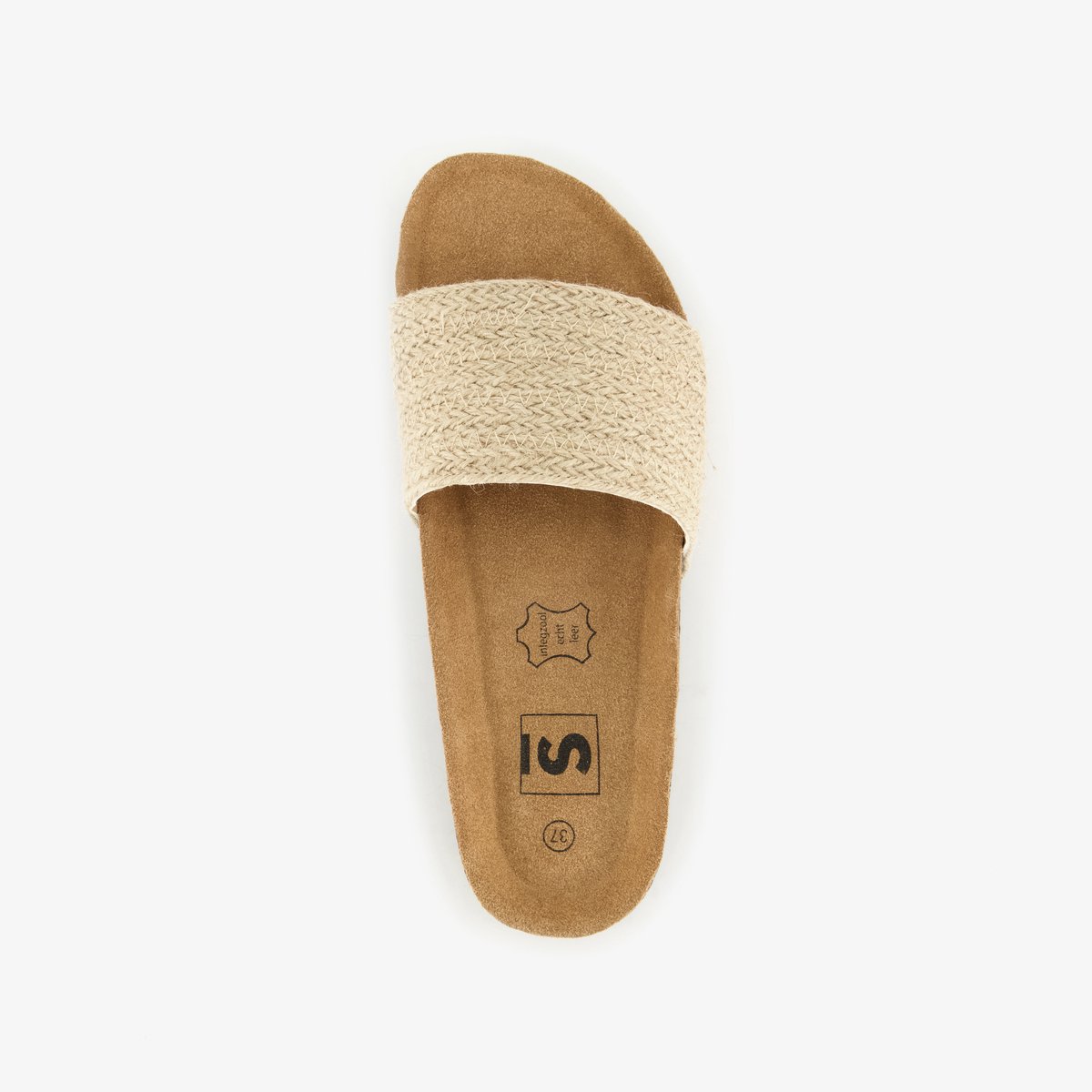 Dames bio slippers beige - Maat 39