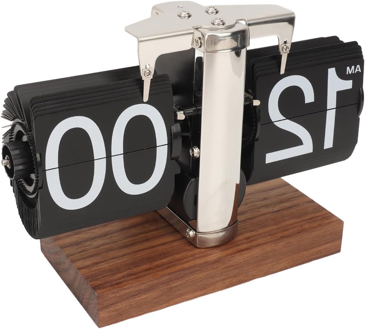 Vintage Retro Bureauklok met Mechanische Vouwfunctie en Digitale Automatische Weergave voor Tafelgebruik met Versnelling