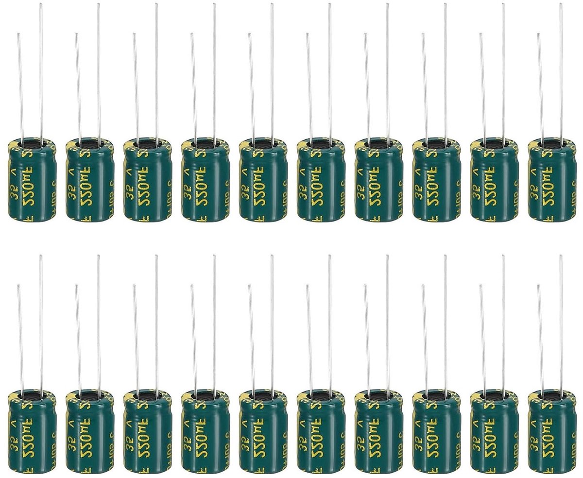 Electrolytische Condensatoren 35V 220uF - 20 Stuks Aluminium Capacitors voor TV, LCD Monitor, Koelkast en Circuitborden, 8 x 12 mm