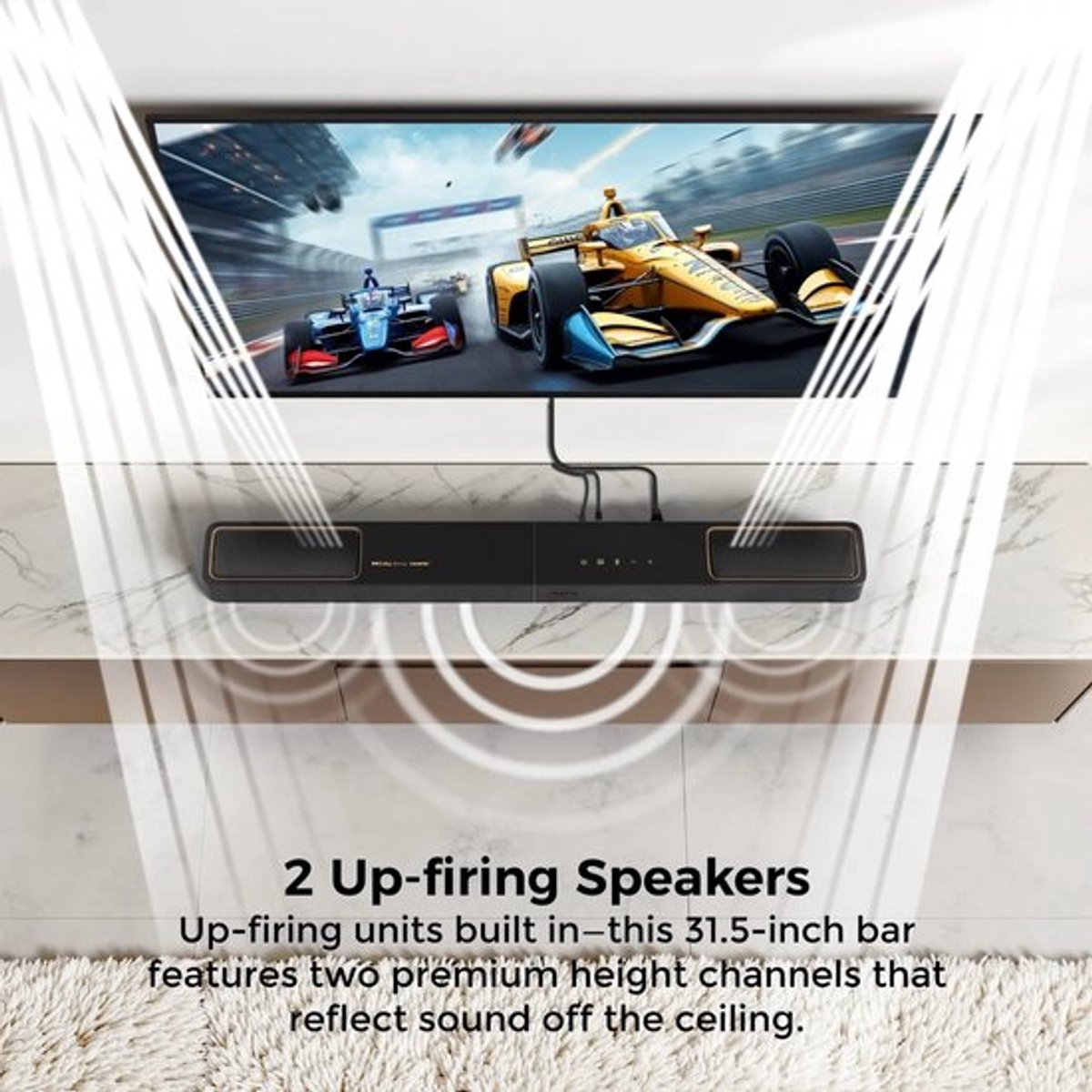Soundbar – Home Cinema Set – Surround Sound Systeem – TV Speaker – 5.1.2 Kanaals – Dolby Atmos – Draadloze Subwoofer – App Bedienbaar