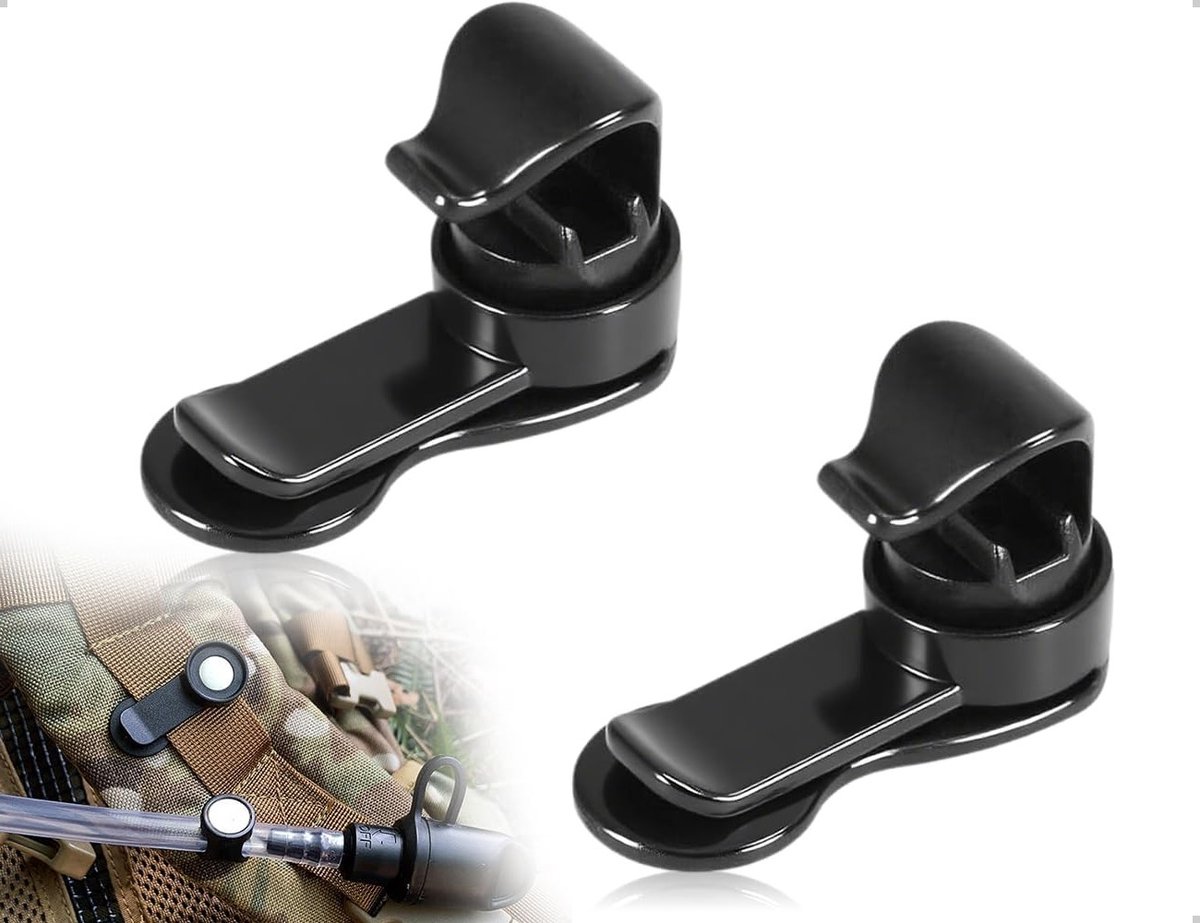 2 Stuks Drinkslang Klemmen, Magnetische Waterbubbel Klem, Verwijderbare Drinkklem voor Kamperen, Fietsen en Vissen, Ideaal voor Buitenactiviteiten en Wandelen