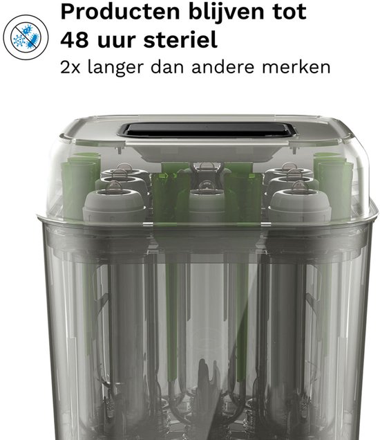 Baby Brezza SuperQuick Sterilizer Dryer - Flessen Sterilisator & Droger - Klaar in 10 minuten - Zwart van Merkloos — afbeelding 5