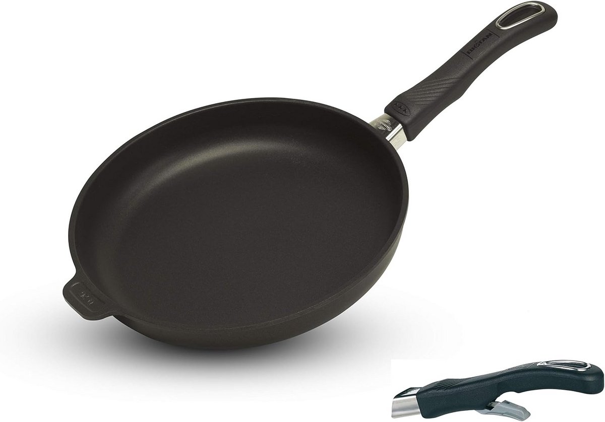 Anti-aanbakbraadpan met afneembare handgreep, geschikt voor inductie, 26 cm