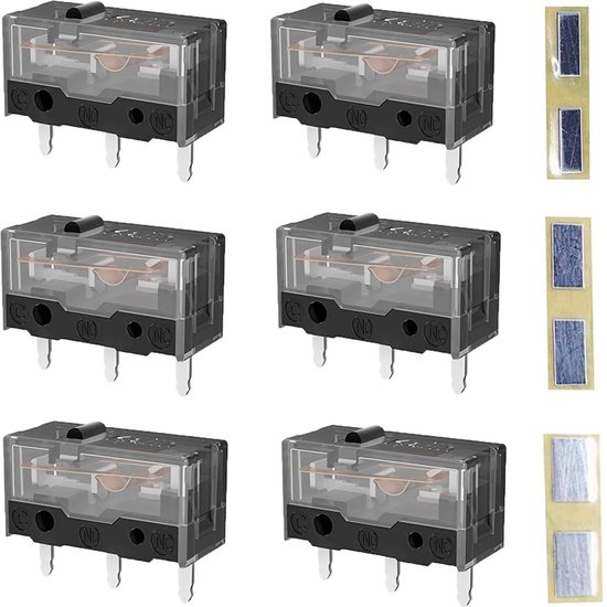 6 stuks Precisie Micro Schakelaars voor Gaming Muis Reparatie en Vervanging van Merkloos — afbeelding 2