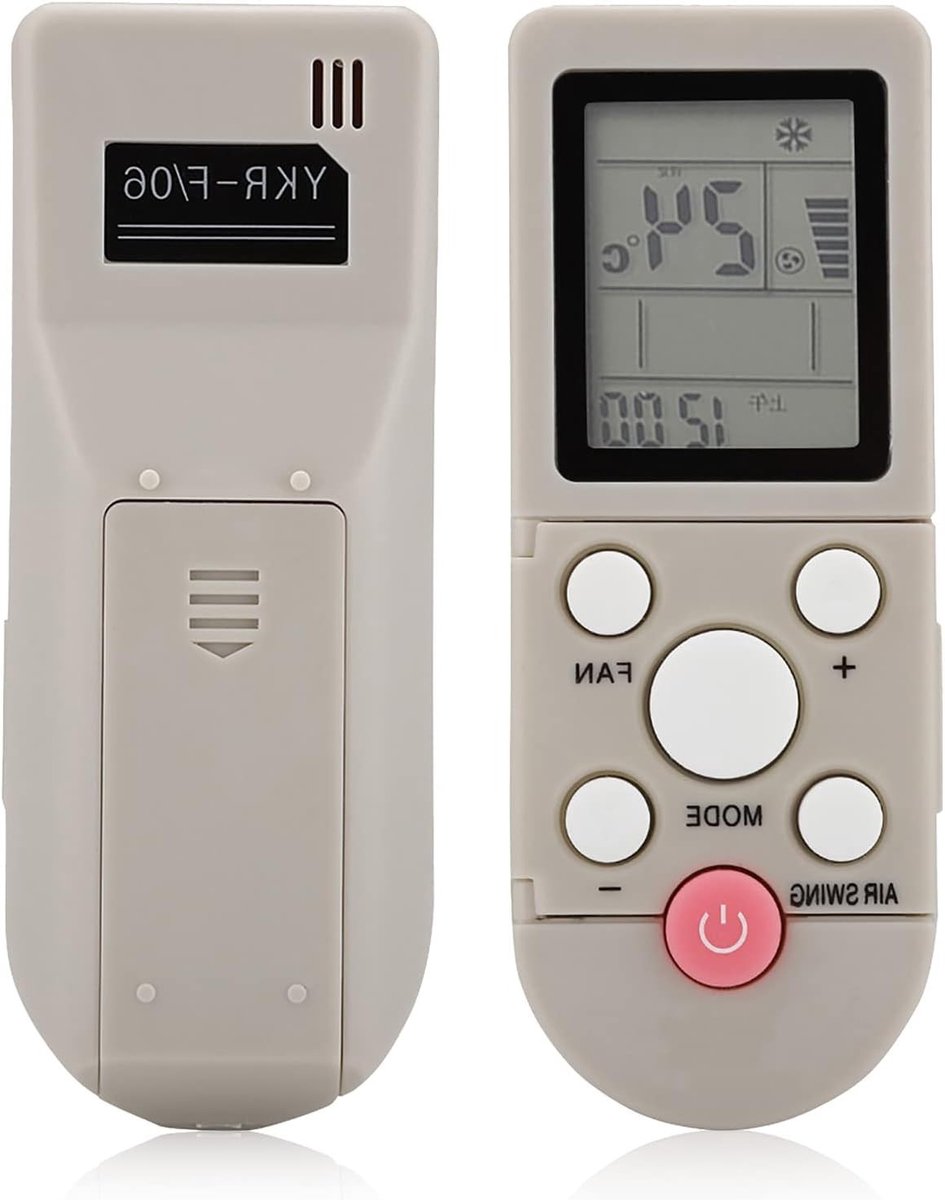 Universele Afstandsbediening voor Airconditioners, Vervangingsremote voor AUX YKR-F/001 YKR-F/09R/010F/06, Compatibel met Diverse Modellen en Eenvoudig in Gebruik