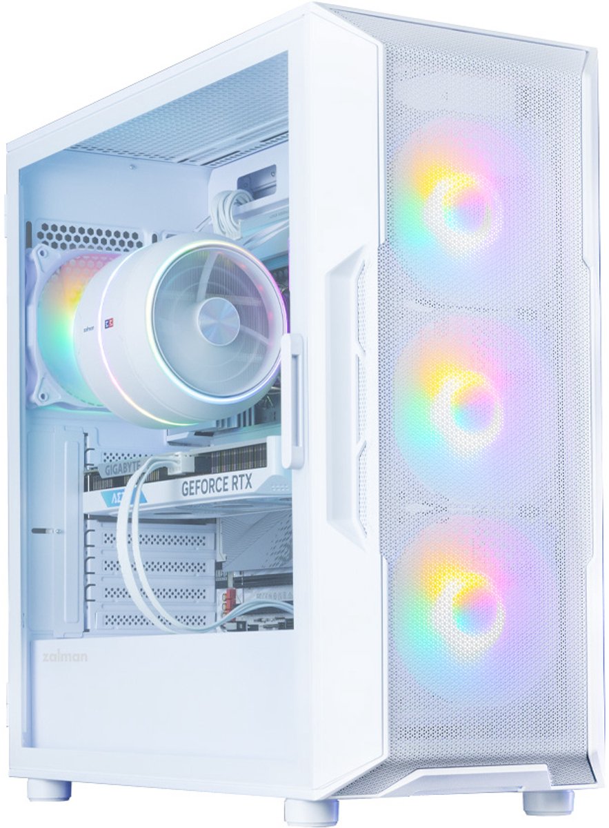 PC-behuizing (zonder voeding) - ZALMAN i3 NEO V2 - I3NEOV2FRGBWH - Mid-tower - ATX-vormfactor - Wit