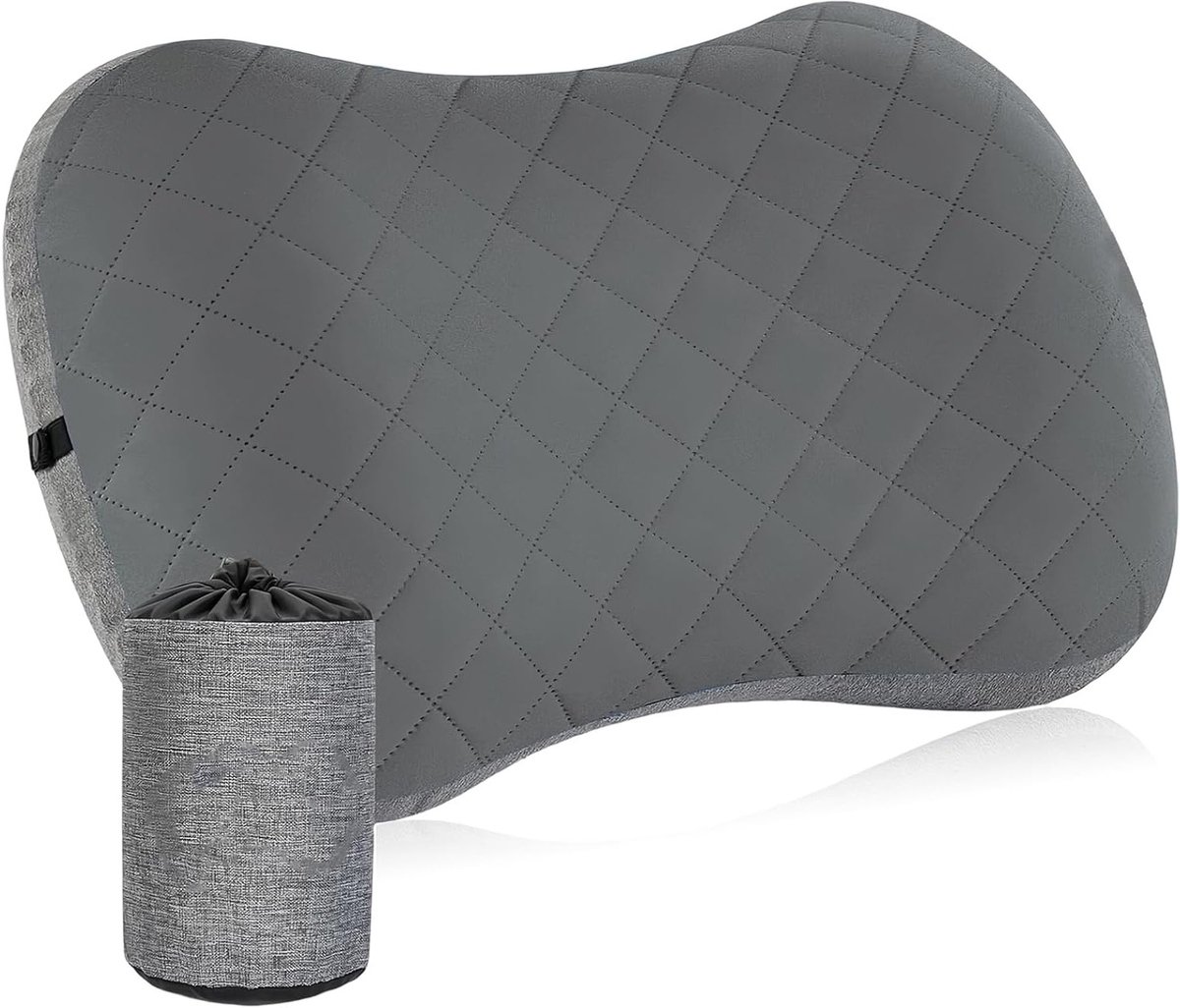 Luchtkussen voor Kamperen - Opblaasbaar Kussen met Elastische Band - Ideaal voor Reizen, Strand en Outdoor Activiteiten met Opbergtas