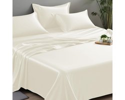 LINENWALAS Alleen Plat Laken Van Biologisch Veganistisch Bamboe - Zachtste, Zijdezacht Koel Bamboe Beddengoed - Eenpersoons Luxe Laken, Perfect Voor De Huid (180 x 274 cm)