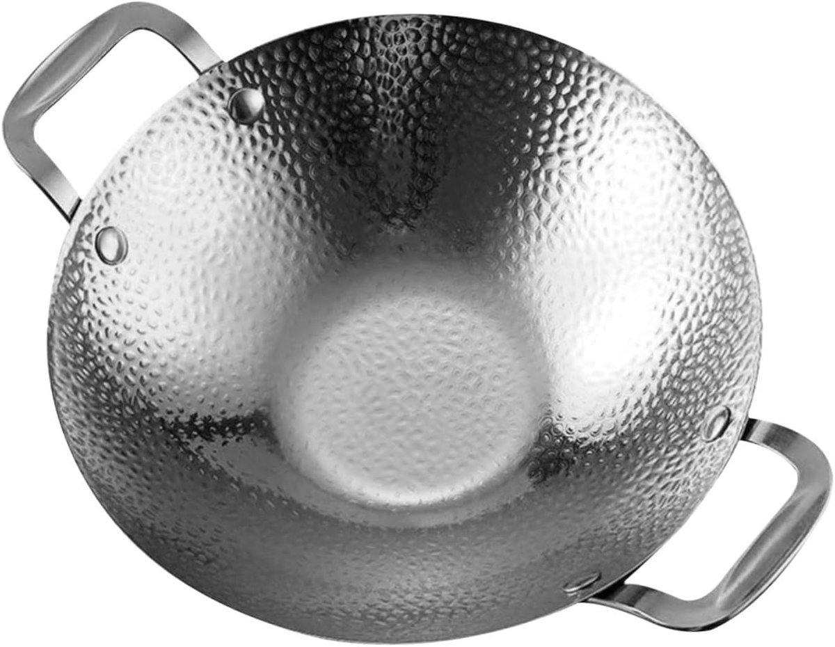 Roestvrijstalen Kookpan - Soeppan Hete Pot - Thuis Koken - Zonder Handgrepen - 27.5cm Diameter - Zilver