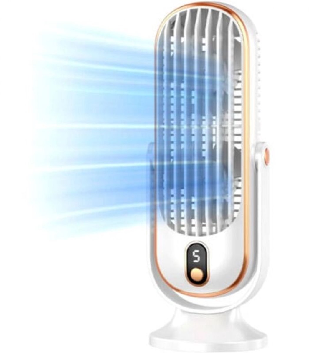 Slaapkamerventilator, tafelventilator zonder bladen geschikt geschikt voor 5 snelheden