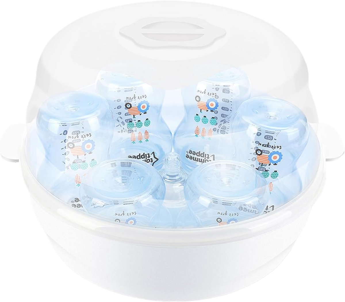 Flessenreiniger Magnetron - Stoomreiniger Babyflessen - Hygiënisch Flessen - Snel en Efficiënt - 22.5x22x17.5cm - Meerkleurig