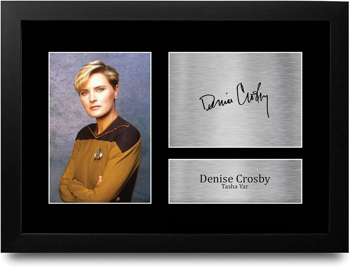 Televisie Ster Foto - Fan Cadeau - Huisdecoratie - Gedrukte Gesigneerde Replica - A4 Ingelijst - Zwart