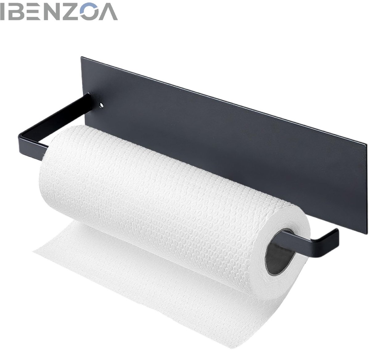 Keukenrolhouder - Magnetisch - 26,5 cm - Zwart - Aluminium