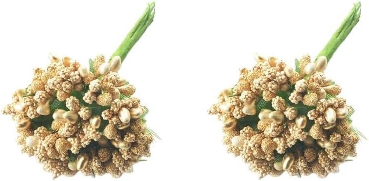 Kunstbloem Meeldraden - Nep Bloemen - Bloemen Maken - Elegante Stijl - 8.5 cm - Goud