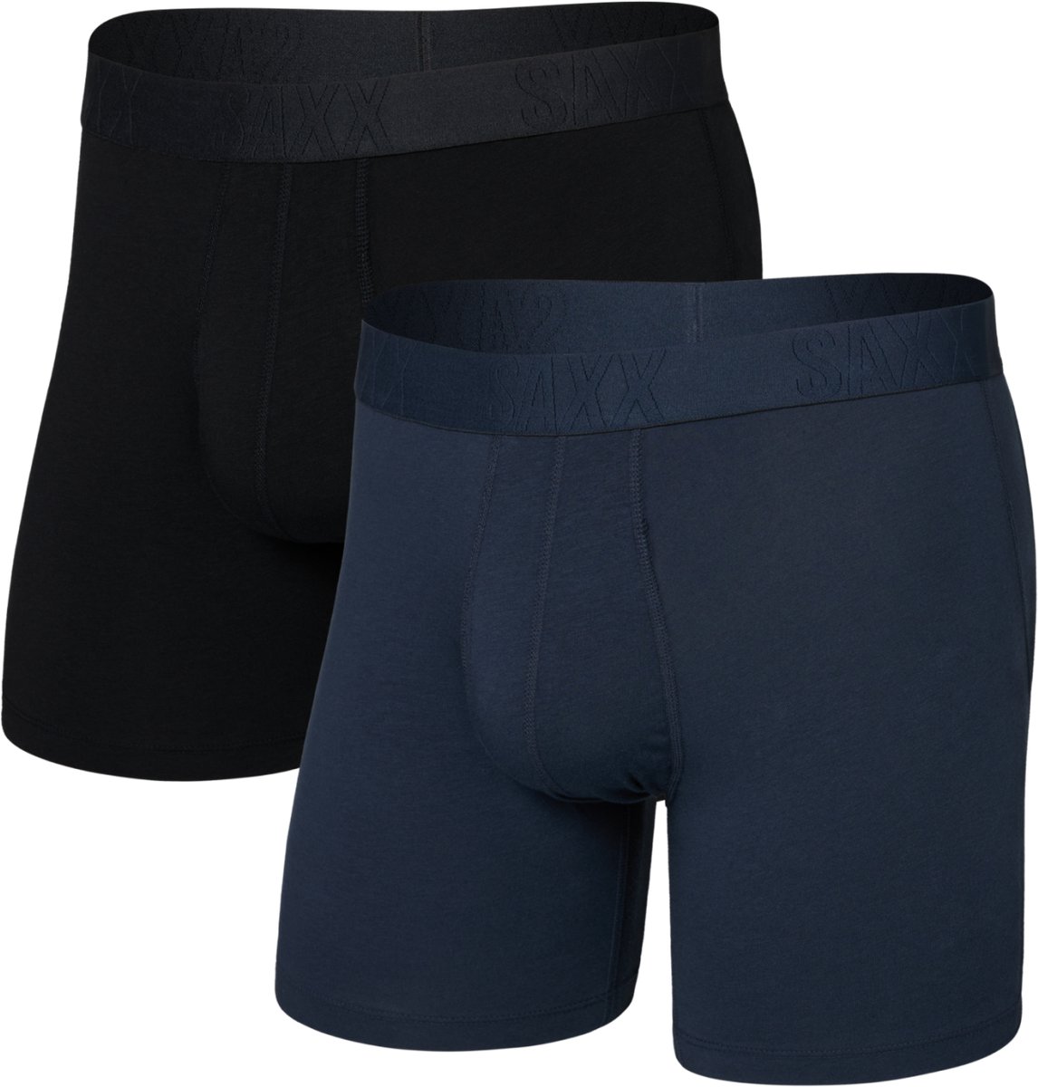 SAXX Heren Boxershort DropTemp® - Koeltechnologie Onderbroek - Boxer Vochtafvoerend - Katoen/Modal mix - DARK INK/ZWART - M