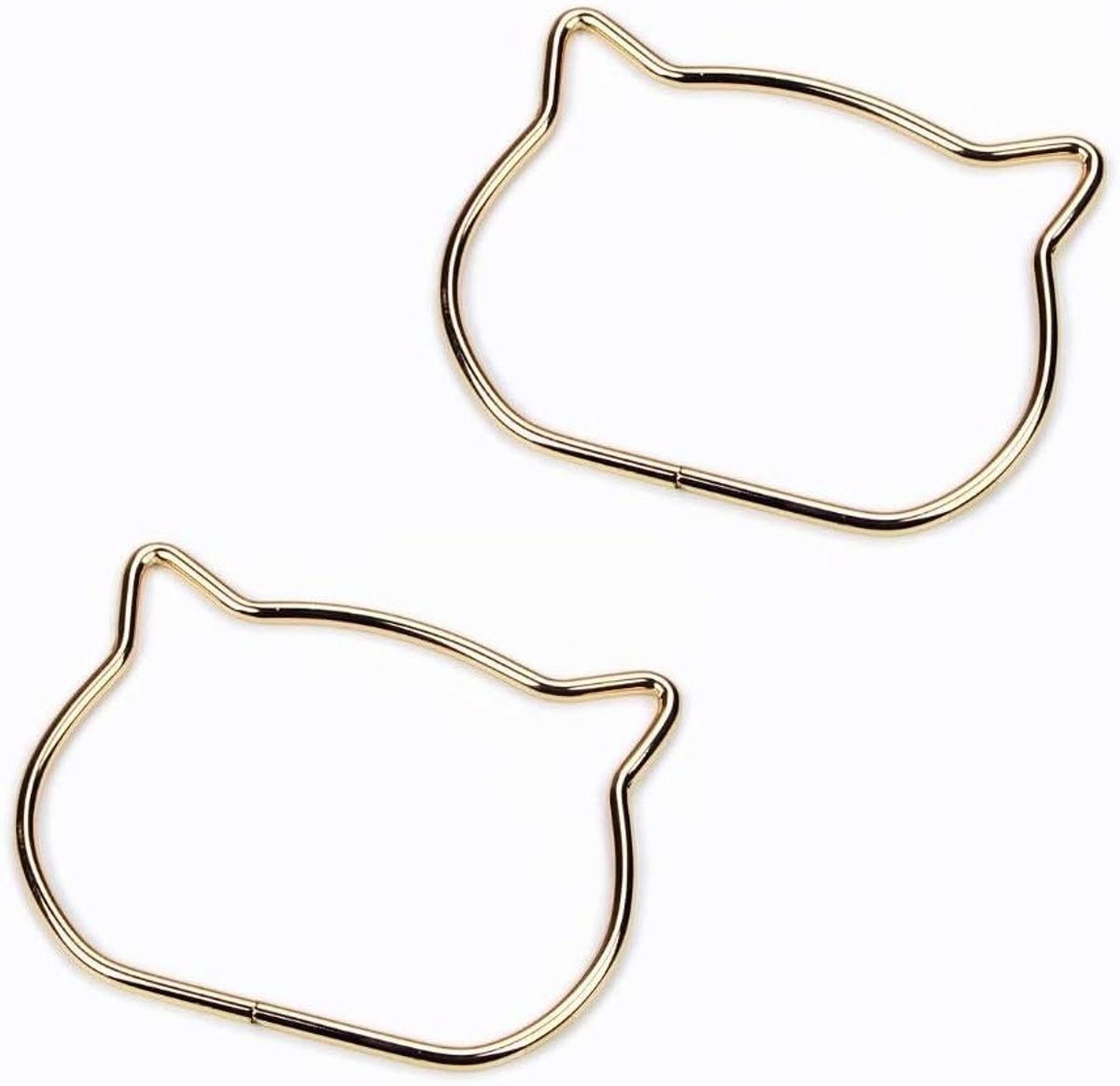2 Stuks Metalen Tas Handvatten in Kat Oortjes Design voor DIY Schoudertas en Handtas Accessoires
