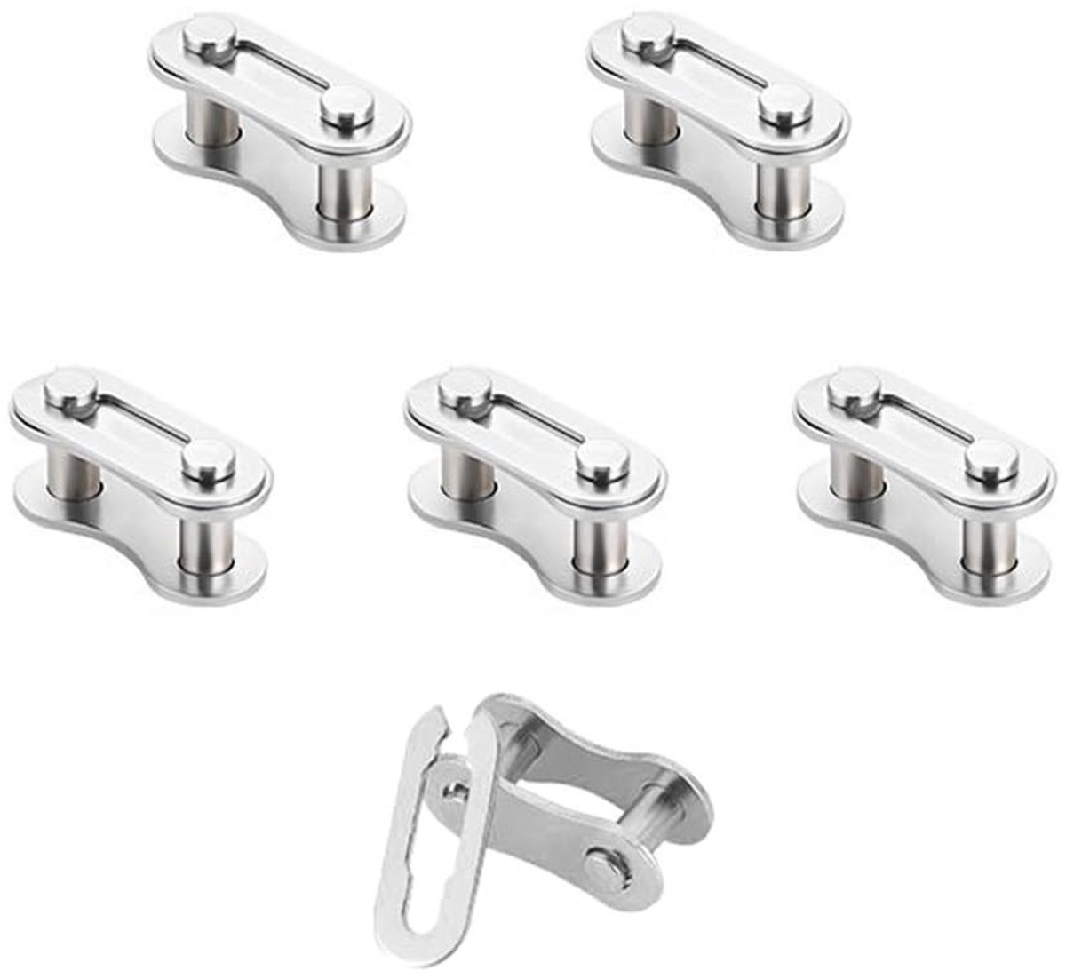 5 Paar Herbruikbare Fietsketting Verbinders, Snelle Ontkoppelbare Koppelingen voor Singlespeed Fietsen, Ideaal voor Onderhoud en Vervanging