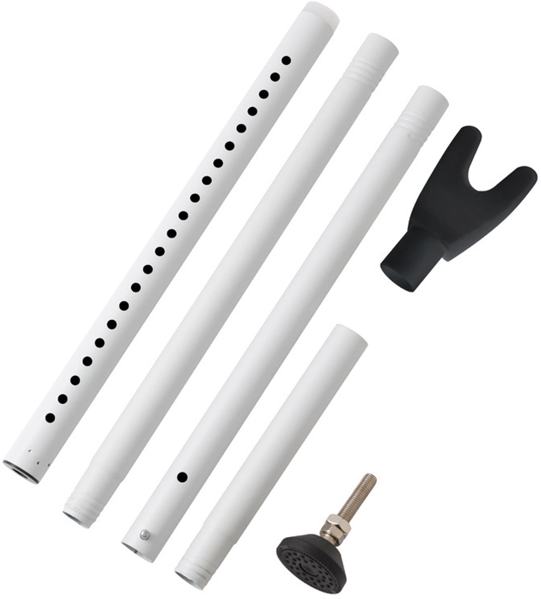 Deurstop/deurstang/hoteldeurstop, inkrimpbaar en verstelbaar, deurbeschermer, telescopische staaf, veiligheidsstang, verstelbare scharnier, stootbescherming telescopische staaf, geschikt voor reis- en hotelveiligheid, wit