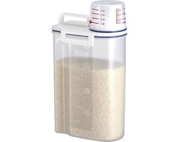 Asvel 7509 Rice Container Bin With Pour Syringe Plastic Clear 2kg