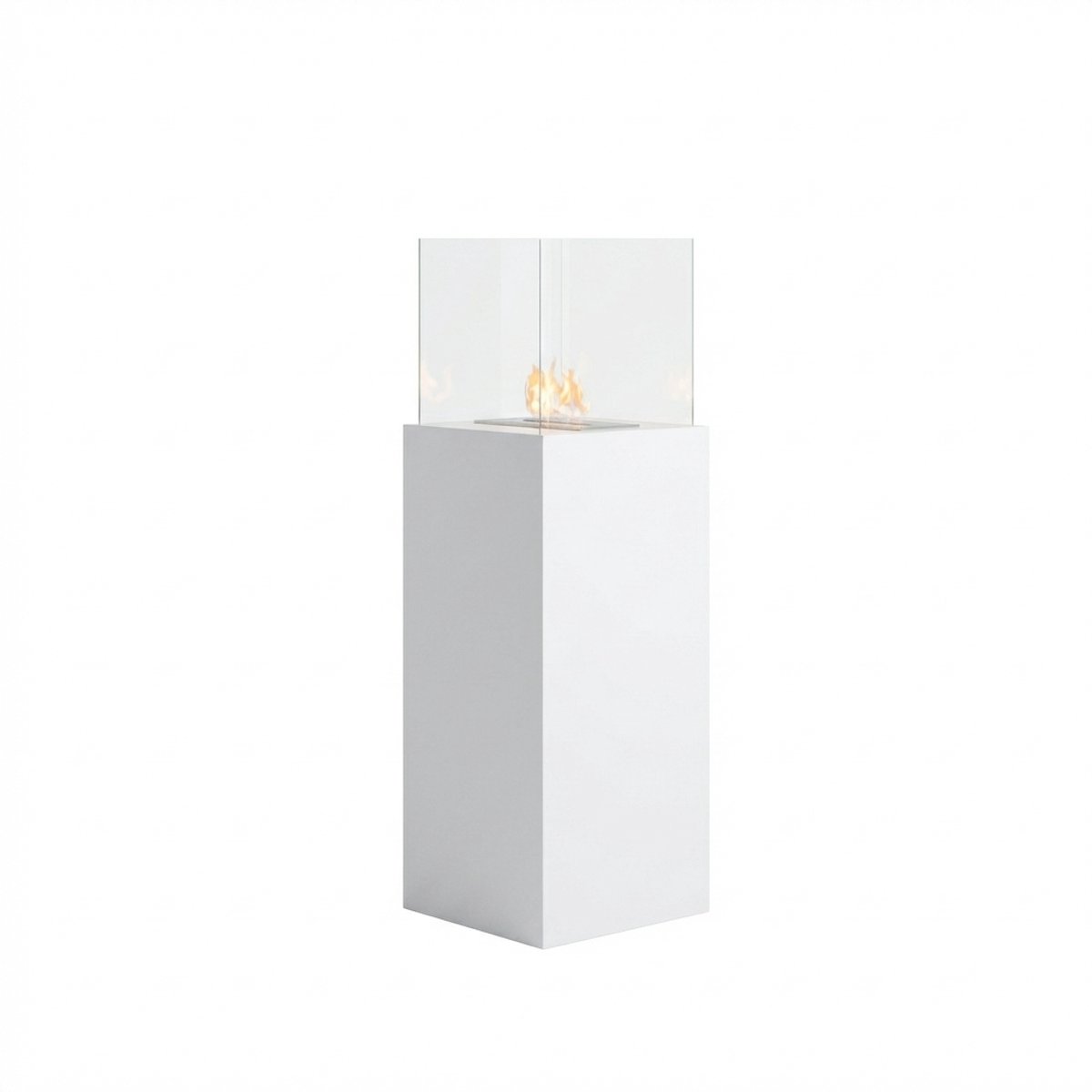 Helsinki Bio ethanol haard – Wit met glazen ruit