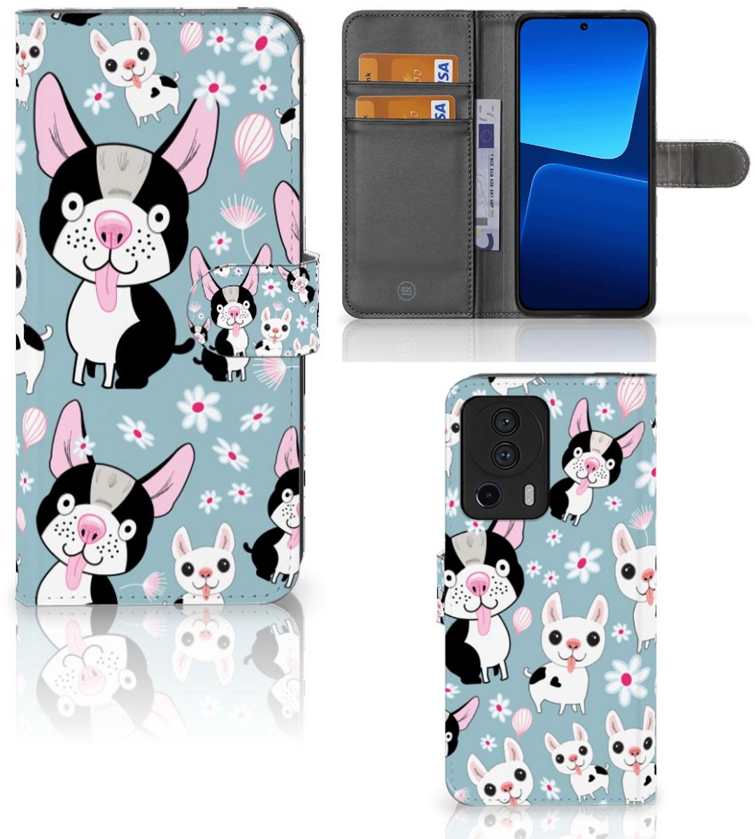 Xiaomi 13 Lite Telefoonhoesje met Pasjes Hondjes