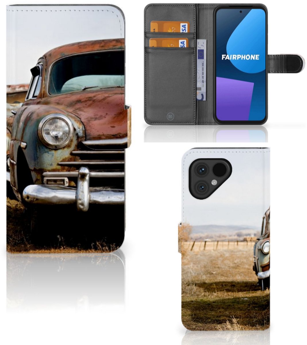 Fairphone 5 Telefoonhoesje met foto Vintage Auto