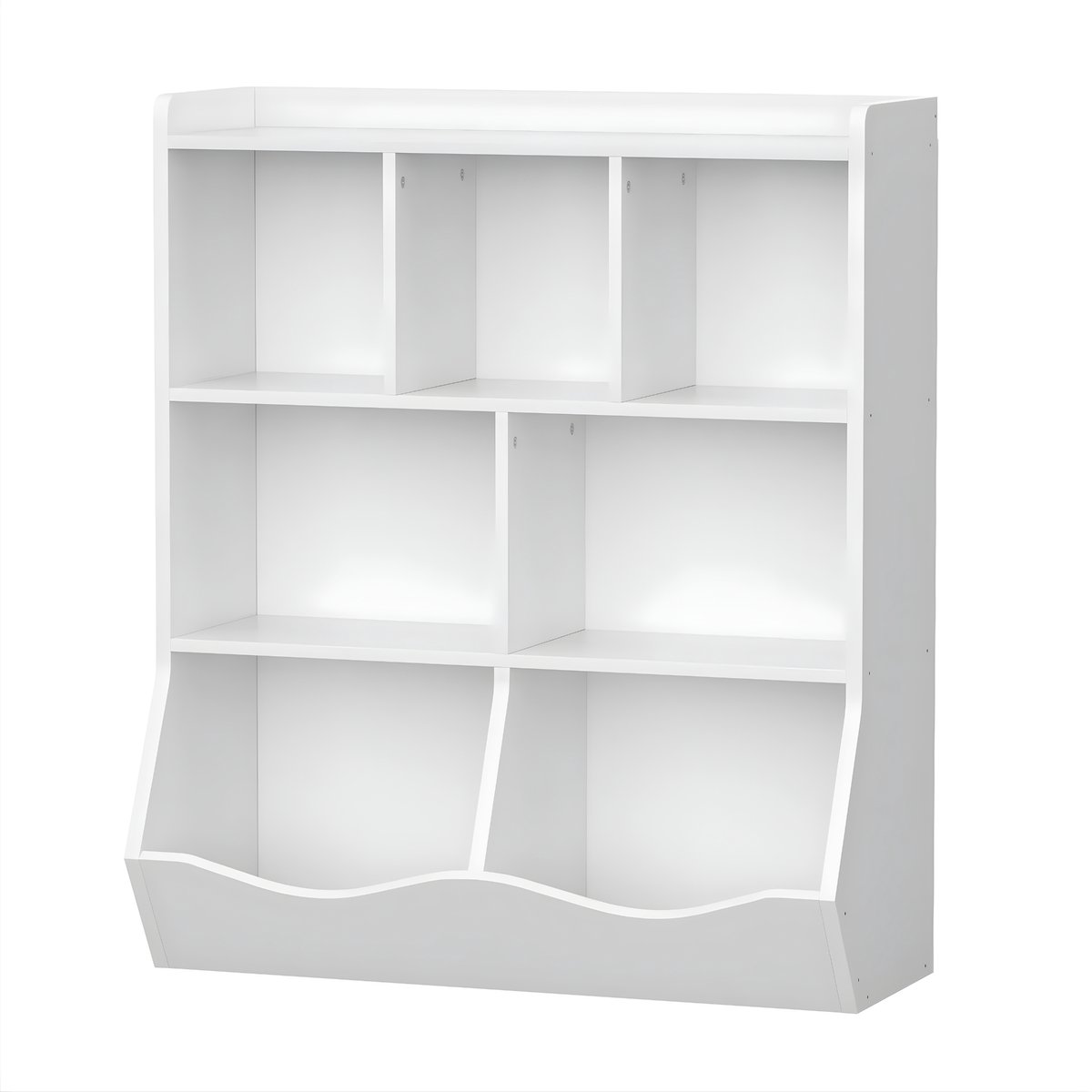 Happiq Kinderboekenplank 3-Laags - Boekenkast voor Kinderkamer - Wit White