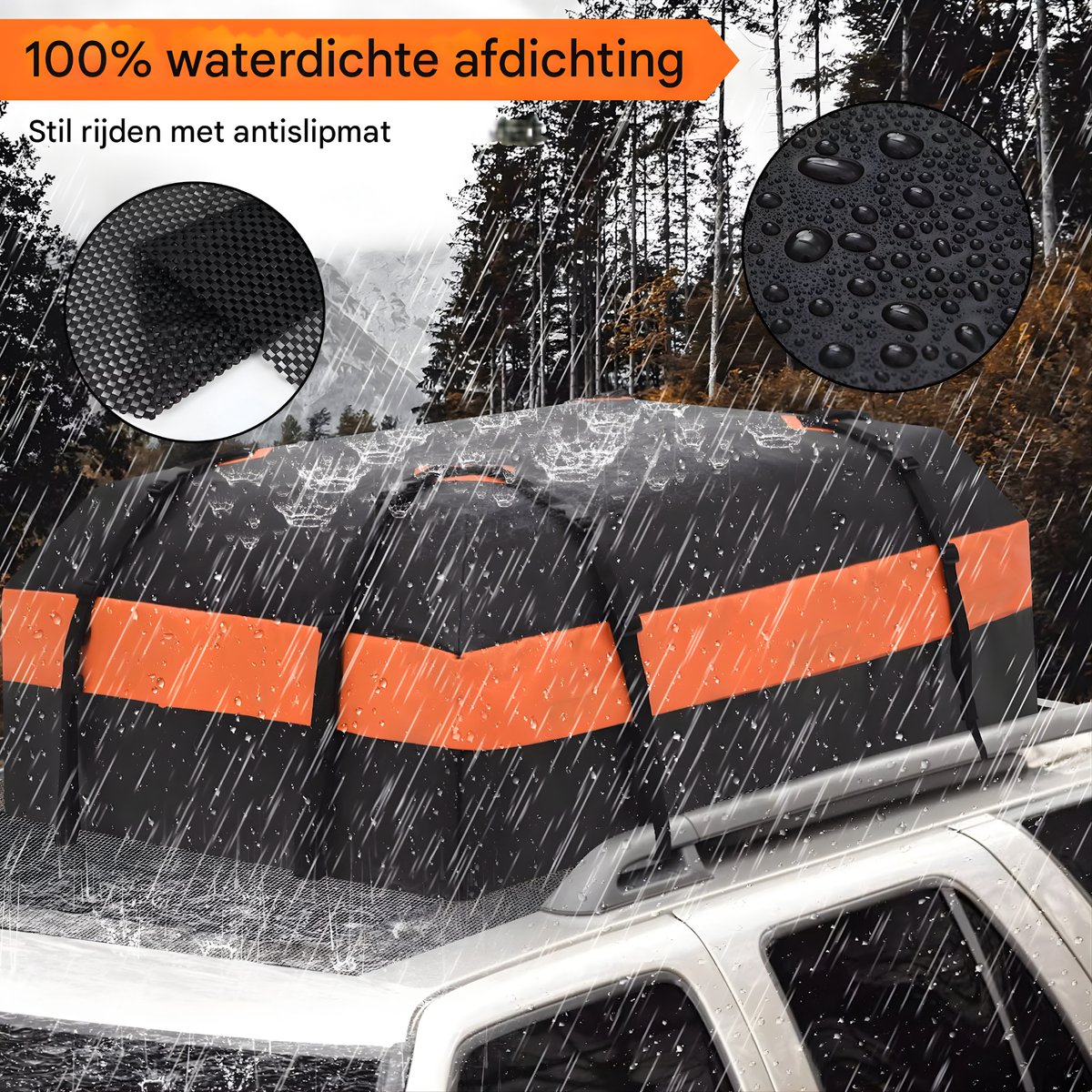 Autodak Daktas 20 Cubic Feet - Waterdichte Dakdrager 1000D PVC – foto 8